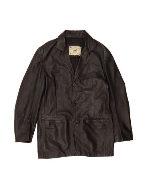 Vintage Leather Jacket UK 38 Medium In Brown