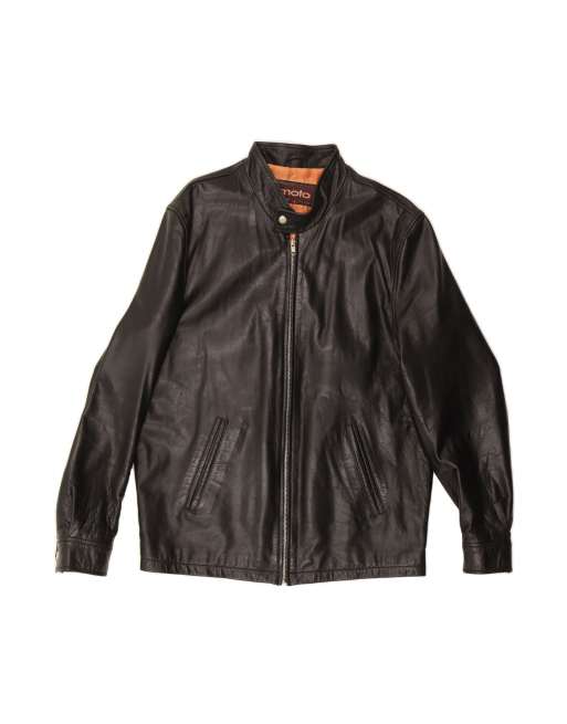 Vintage Leather Jacket UK 40 Large In Black