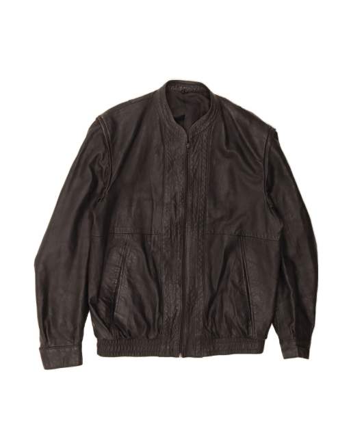 Vintage Leather Jacket UK 40 Large In Black