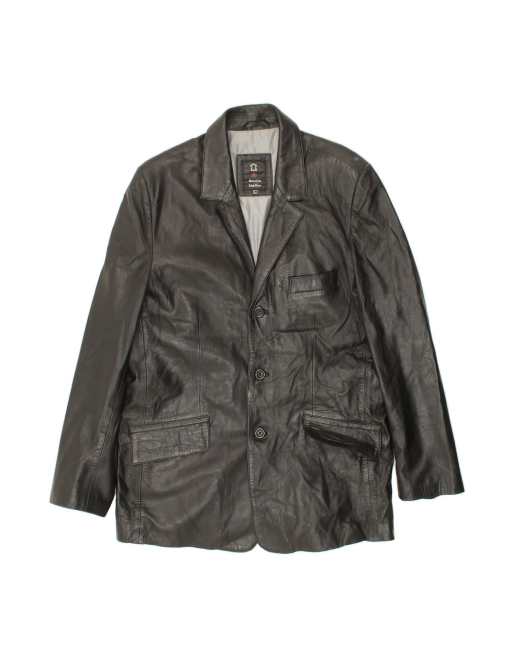 Vintage Leather Jacket UK 40 Large In Black