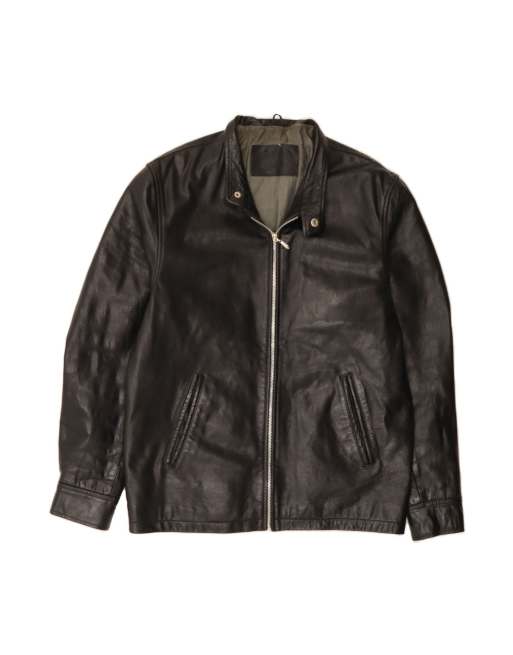 Vintage Leather Jacket UK 40 Large In Black
