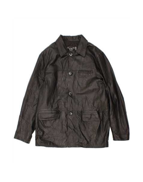 Vintage Leather Jacket UK 42 XL In Black - view 1