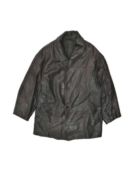Vintage Leather Jacket UK 42 XL In Black