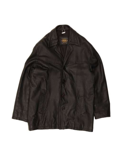 Vintage Leather Jacket UK 42 XL In Black
