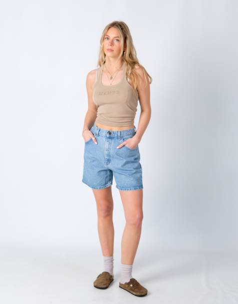 Vintage Lee 26x17 Denim Shorts Light Blue - view 1