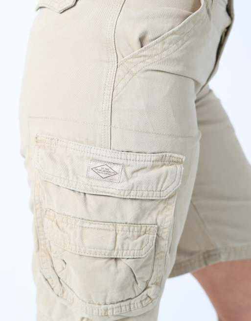 Vintage Lee 28x19 canvas cargo shorts in tan, 4 of 4