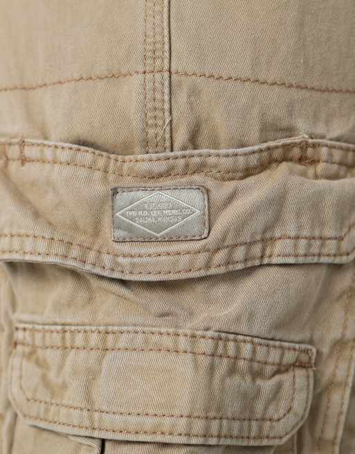 Vintage Lee 28x20 canvas cargo shorts in tan, 4 of 4