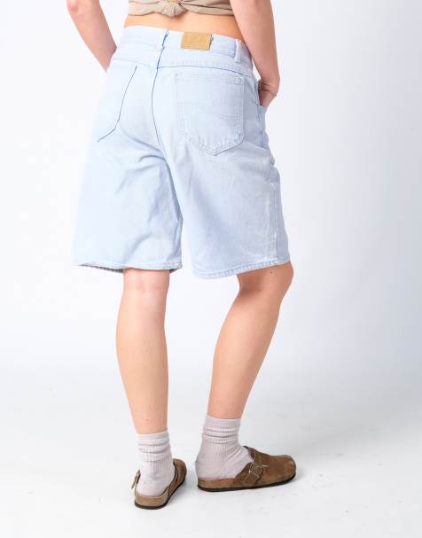 Vintage Lee 28x20 Denim Jorts Shorts Light Blue - view 1