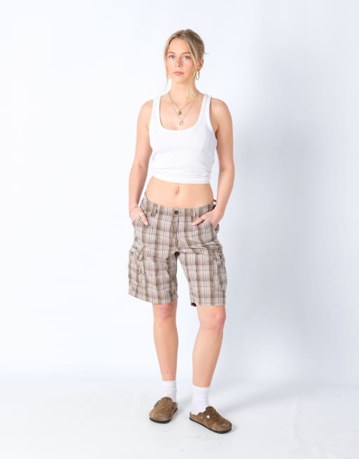 Vintage Lee 29x20 Canvas Cargo Shorts Tan