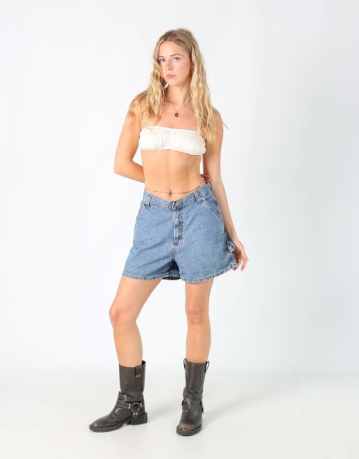 Vintage Lee 30x16 denim shorts in blue