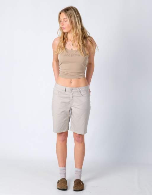Vintage Lee 30x18 Denim Shorts Beige