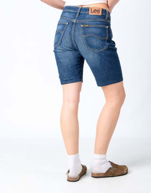 Vintage Lee 30x18 Denim Shorts Navy Blue, 2 of 4