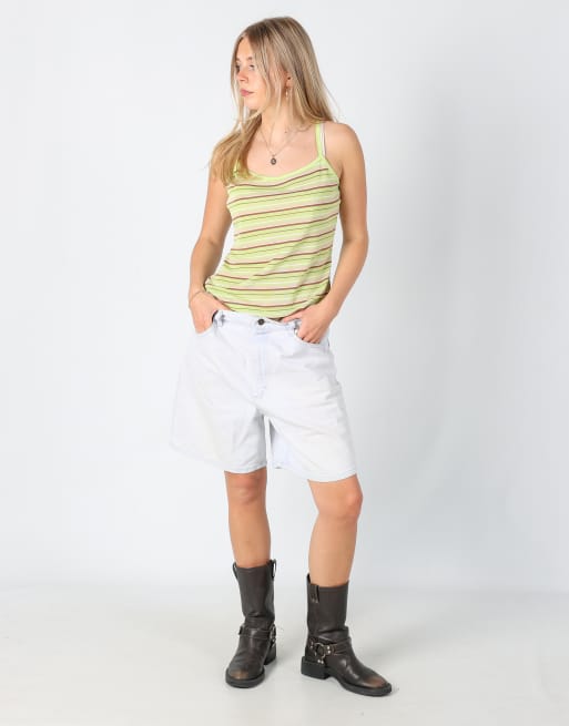 Vintage Lee 30x19 denim shorts in cream, 2 of 4