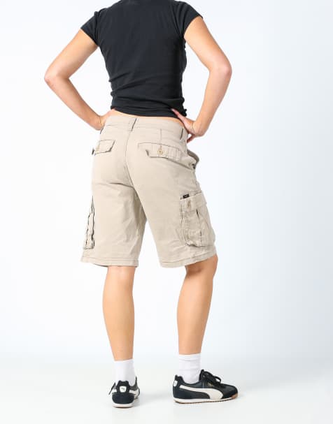 Vintage Lee 30x20 canvas cargo shorts beige - view 1