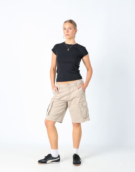 Vintage Lee 30x20 canvas cargo shorts beige, 2 of 4