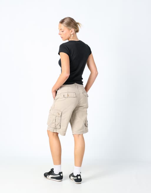 Vintage Lee 30x20 canvas cargo shorts beige, 3 of 4