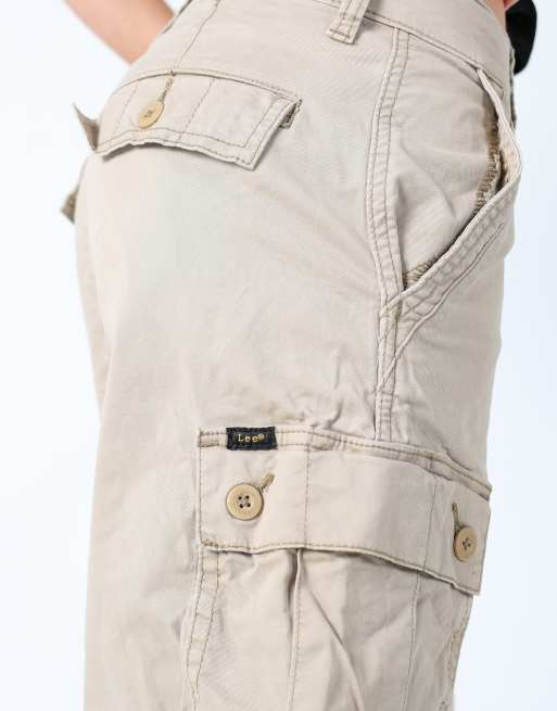 Vintage Lee 30x20 canvas cargo shorts beige, 4 of 4