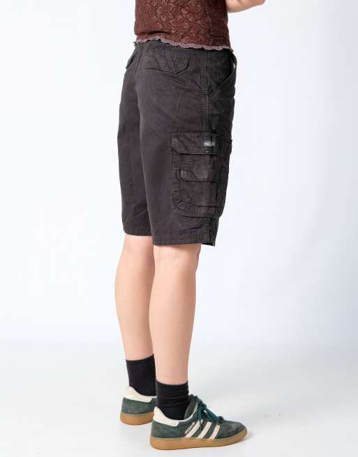 Vintage Lee 30x20 Canvas Cargo Shorts Black
