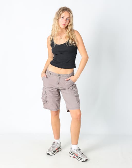 Vintage Lee 30x20 canvas cargo shorts in bronze, 2 of 4