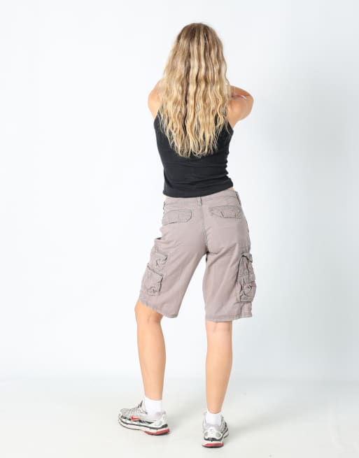 Vintage Lee 30x20 canvas cargo shorts in bronze, 3 of 4