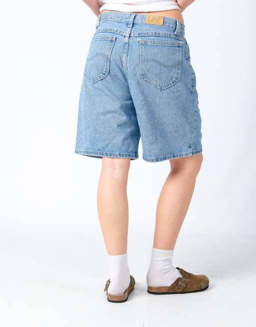 Vintage Lee 30x20 Denim Jorts Shorts Light Blue