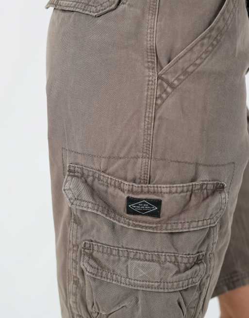 Vintage Lee 30x21 canvas cargo shorts in brown, 3 of 4