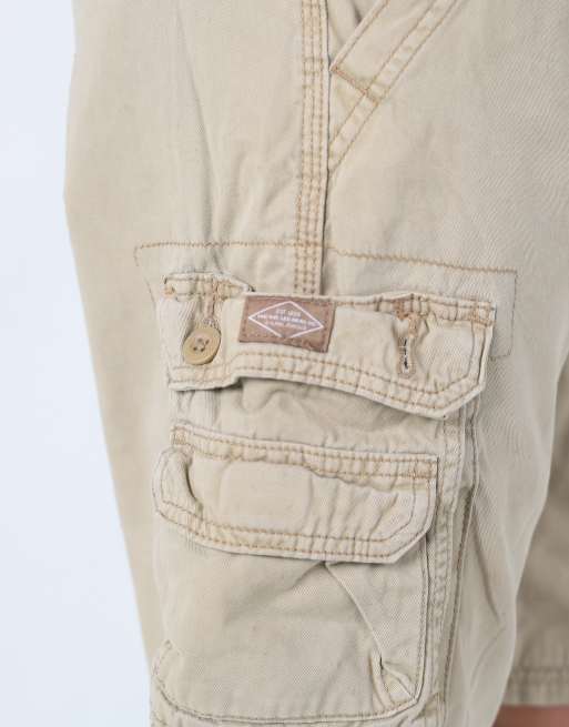 Vintage Lee 30x21 canvas cargo shorts in tan, 4 of 4