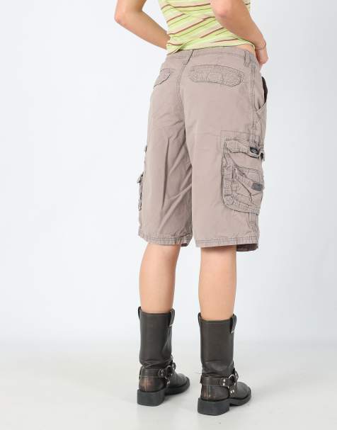 Vintage Lee 30x23 canvas cargo shorts in bronze - view 1