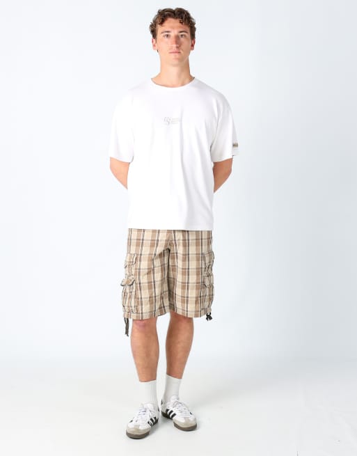 Vintage Lee 30x23 canvas cargo shorts tan
