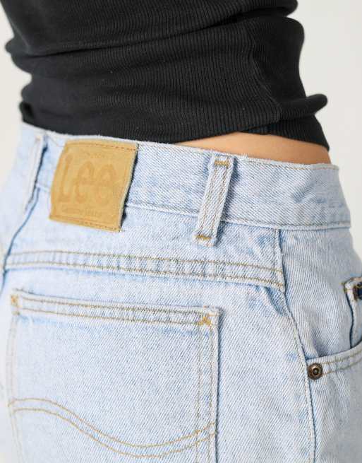 Vintage Lee 31x13 denim shorts in light blue, 4 of 4