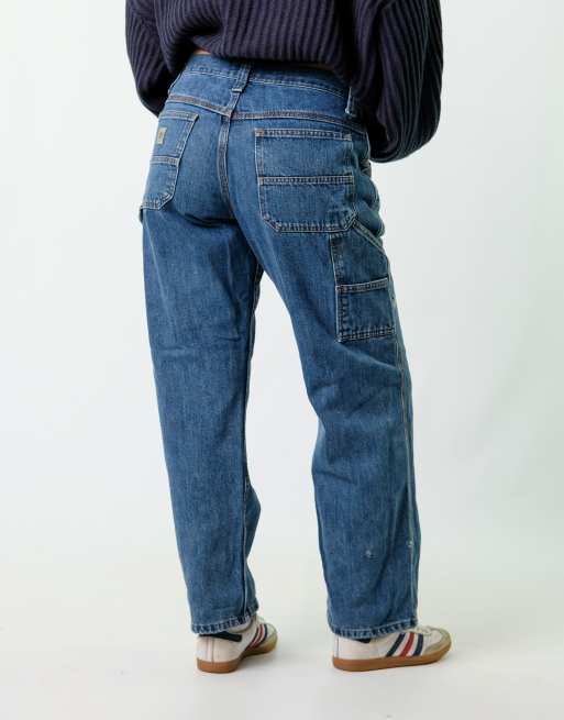 Vintage Lee 31x30 Denim Carpenter Baggy Jeans Blue