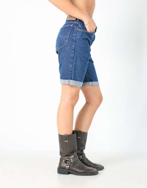 Vintage Lee 32x19 denim jorts shorts in blue, 2 of 4