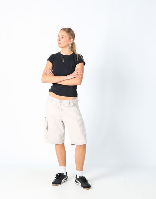 Vintage Lee 32x21 canvas cargo shorts beige, 2 of 4