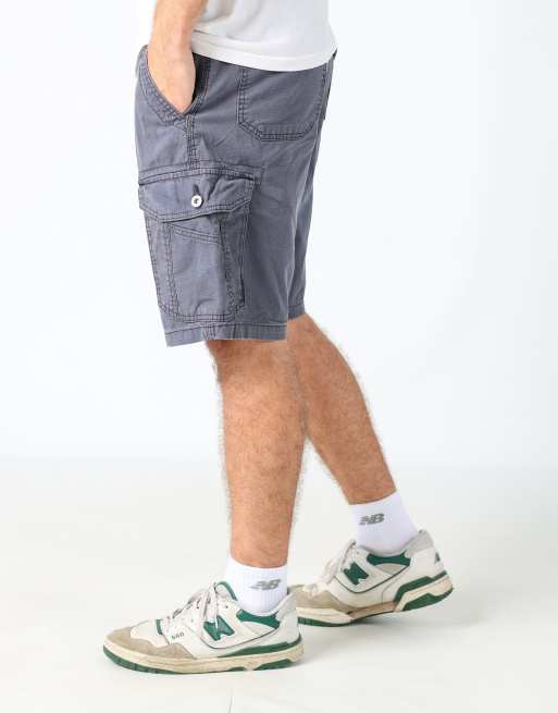 Vintage Lee 32x21 canvas cargo shorts in charcoal grey