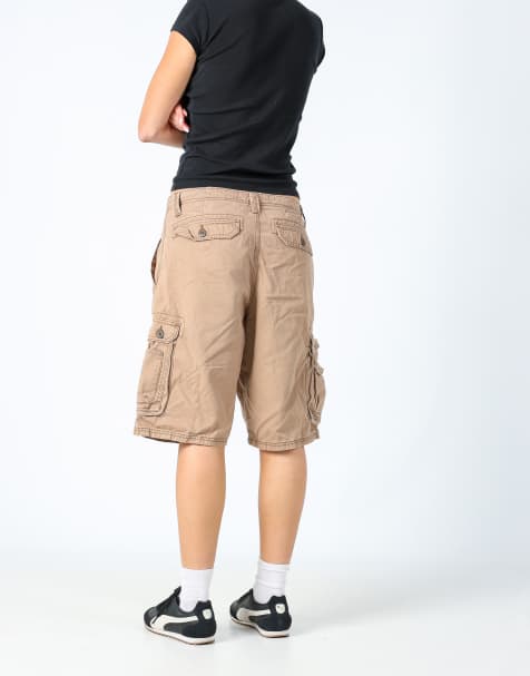 Vintage Lee 32x21 canvas cargo shorts tan - view 1