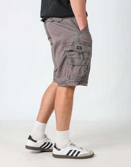 Vintage Lee 32x23 canvas cargo shorts in grey