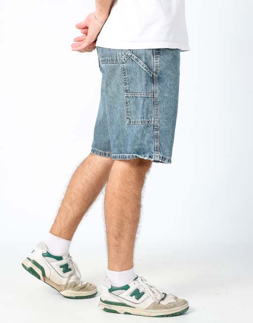 Vintage Lee 32x23 denim carpenter baggy jorts shorts in blue