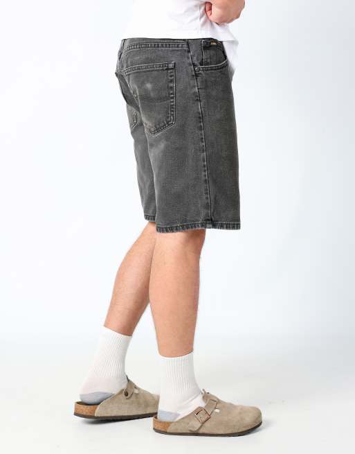 Vintage Lee 32x25 denim jorts shorts in charcoal grey