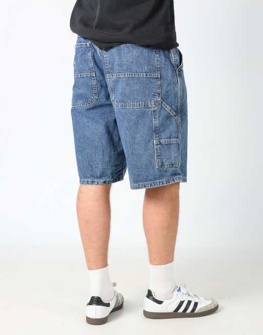 Vintage Lee 32x26 denim carpenter baggy jorts shorts in blue, 2 of 4