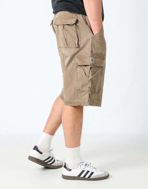 Vintage Lee 32x31 canvas cargo shorts in brown