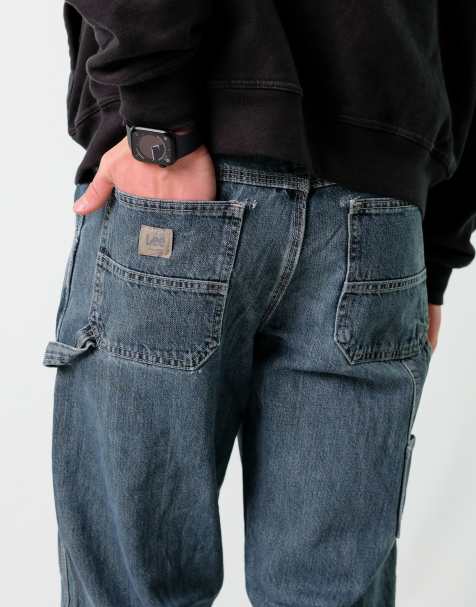 Vintage Lee 32x34 Denim Carpenter Baggy Jeans Blue - view 1