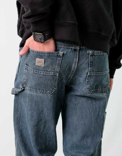 Vintage Lee 32x34 Denim Carpenter Baggy Jeans Blue