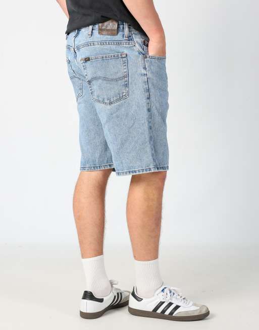 Vintage Lee 32x34 denim jorts shorts in light blue