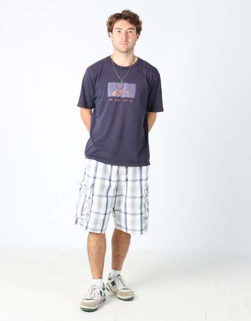 Vintage Lee 32x41 canvas cargo shorts in ivory