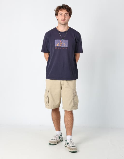 Vintage Lee 32x53 canvas cargo shorts in tan