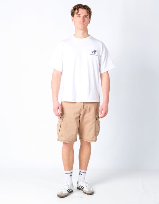 Vintage Lee 33x20 Canvas Cargo Shorts Tan