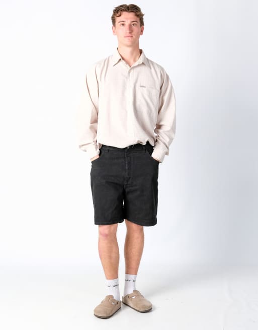 Vintage Lee 33x20 Denim Jorts Shorts Black