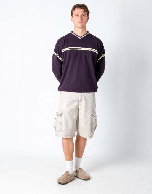 Vintage Lee 33x21 Canvas Cargo Shorts Beige