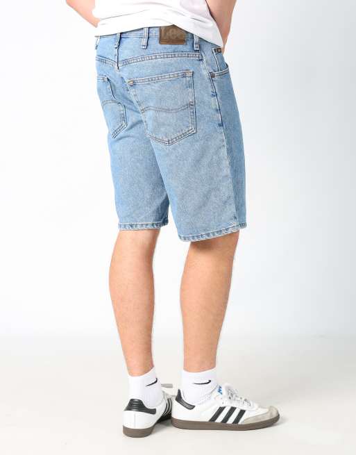 Vintage Lee 33x21 denim jorts shorts in blue