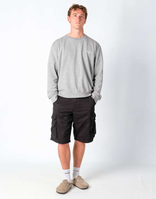 Vintage Lee 33x23 Canvas Cargo Shorts Black